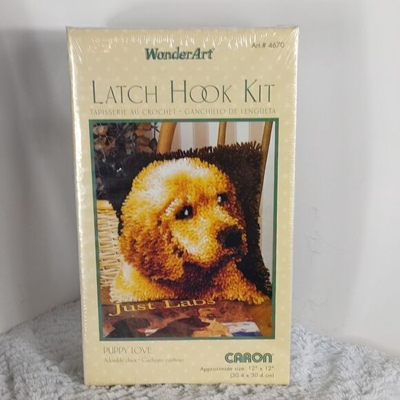 Lab Puppy Latch Hook Kit - Picture 1 of 5